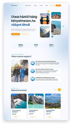 Europatravel weboldal készítés – Enigma Design honlapkészítés esettanulmány
