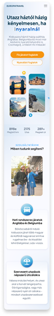 Europatravel weboldal készítés mobil nézet – weblapkészítés Enigma Design